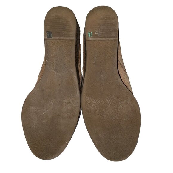 Lucky Brand Boots Womens 7.5 M Junes Desert Wedge Ankle Bootie Brown Leather - Picture 10 of 13